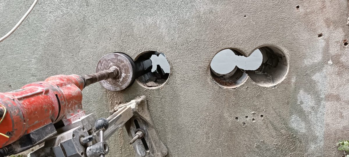 Karot beton delme işi örneği